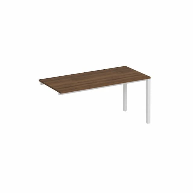 Секция стола рабочей станции на металлокаркасе Юнитекс Комфорт КФ К.Б1 1133-1 ОФ (160x75x75) французский орех / белый