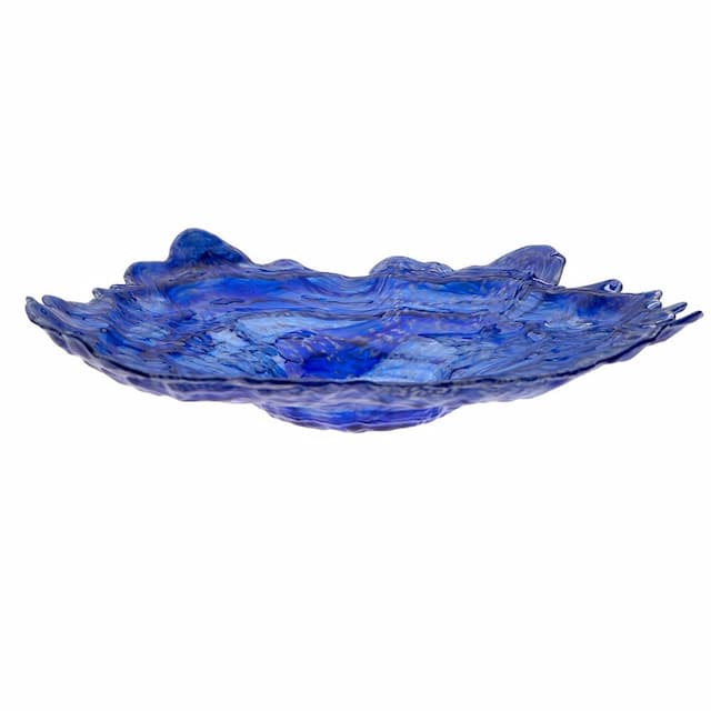 Салатник ARDACAM Mushroom ARD 5616.73 22,5x17 см h 4,5 см (стекло, цвет / декор синий с белыми вкраплениями)