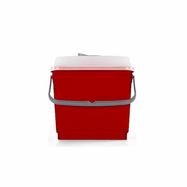 Ведро полипропиленовое красное TTS 4 л, с крышкой