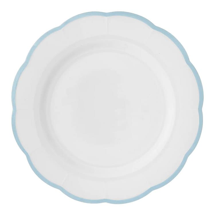 Блюдо круглое с цветным кантом (голубой) 31,5 см Bitossi Petalo PET00328 Bordo azzurro