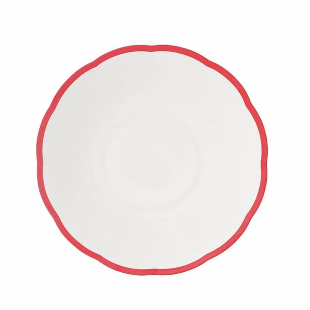 Салатник с цветным кантом (красный) Ø 23,7 см Bitossi Petalo PET00017 Bordo rosso