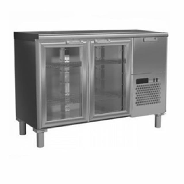 Холодильный стол Rosso T57 M2-1-G 9006-1 корпус серый, без борта (BAR-250C)